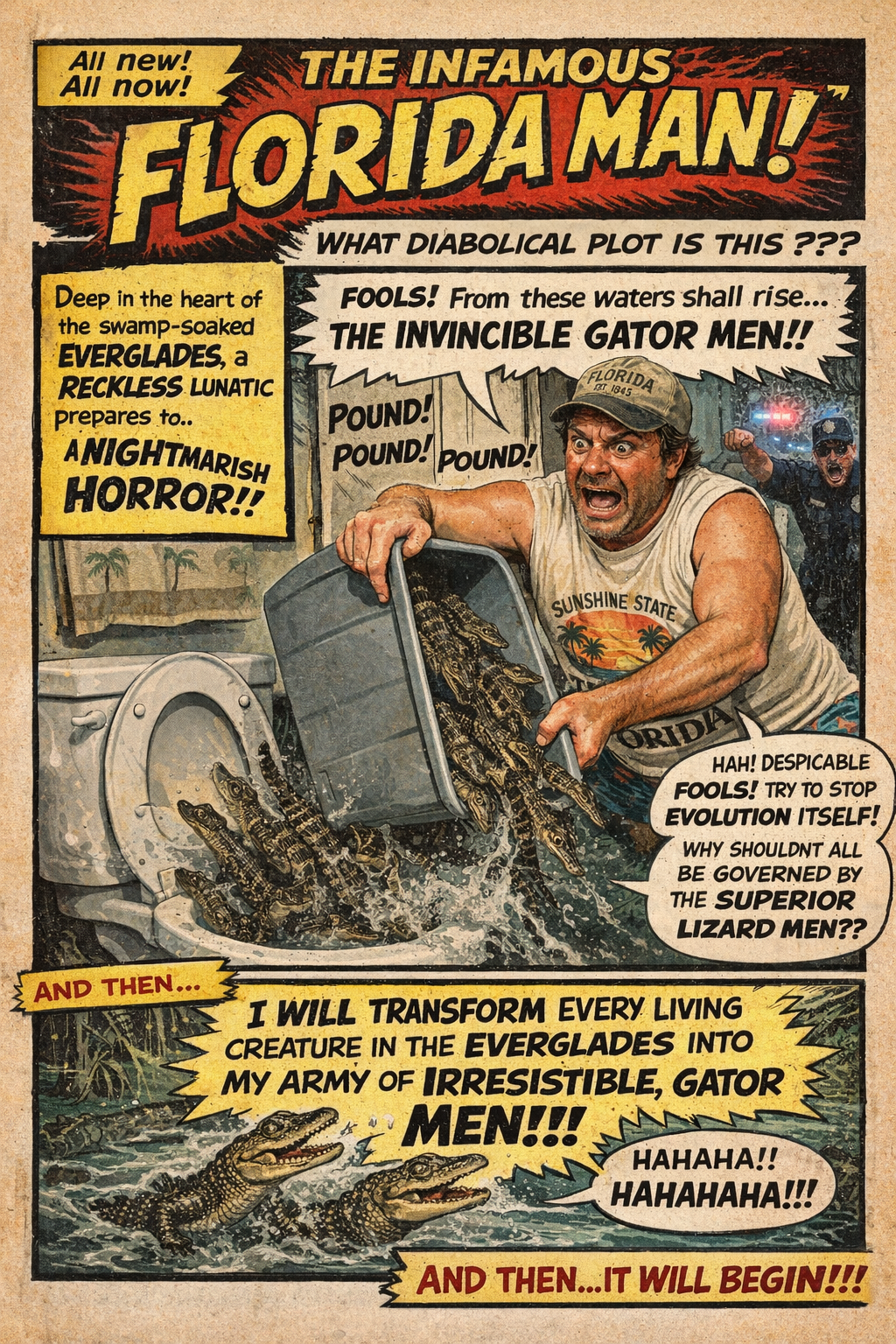 Florida Man and the Lizard Men campaign art